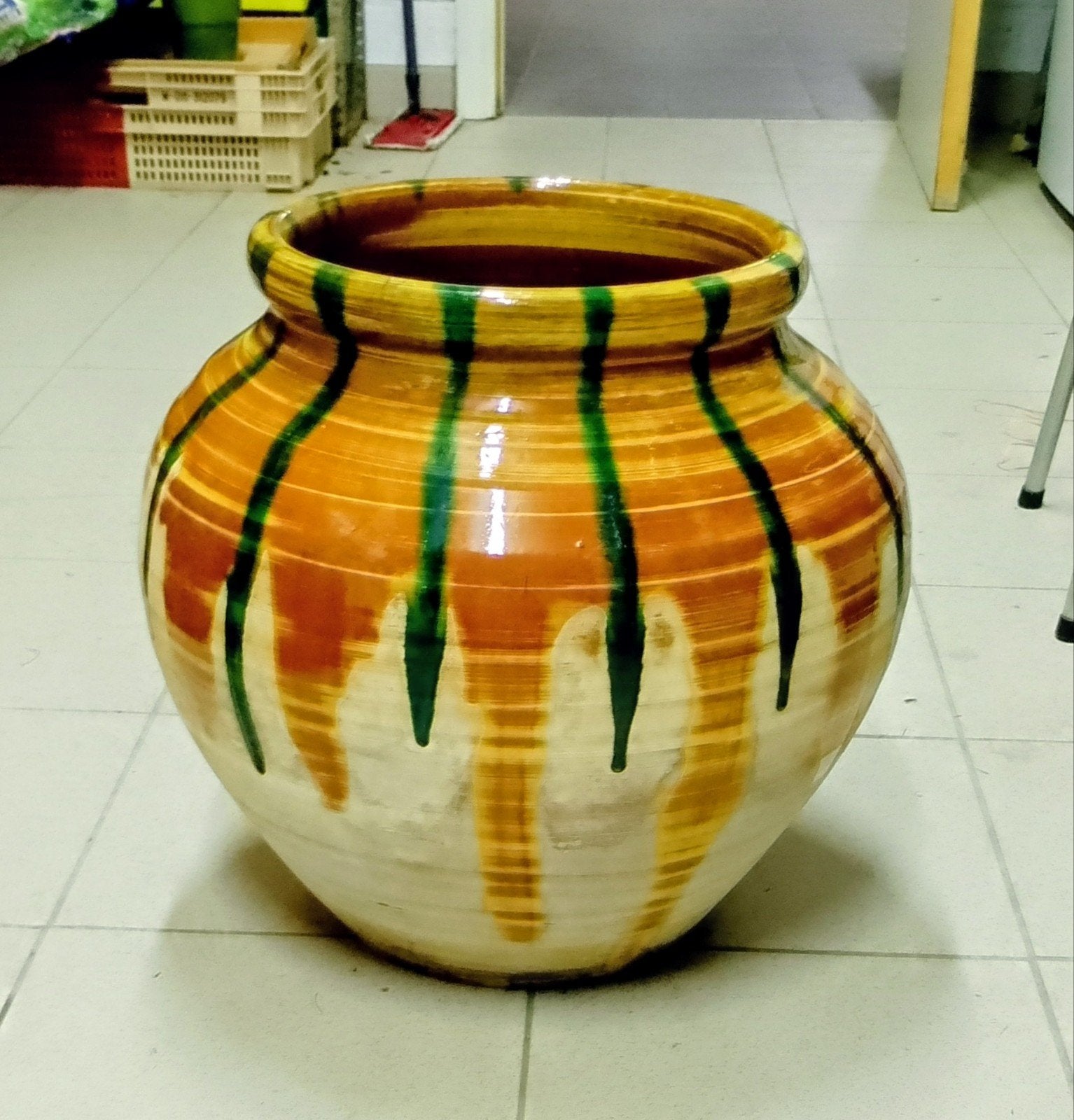 grote plantenpot, 43 cm, Fait main, Matériau naturel, Comme neuf