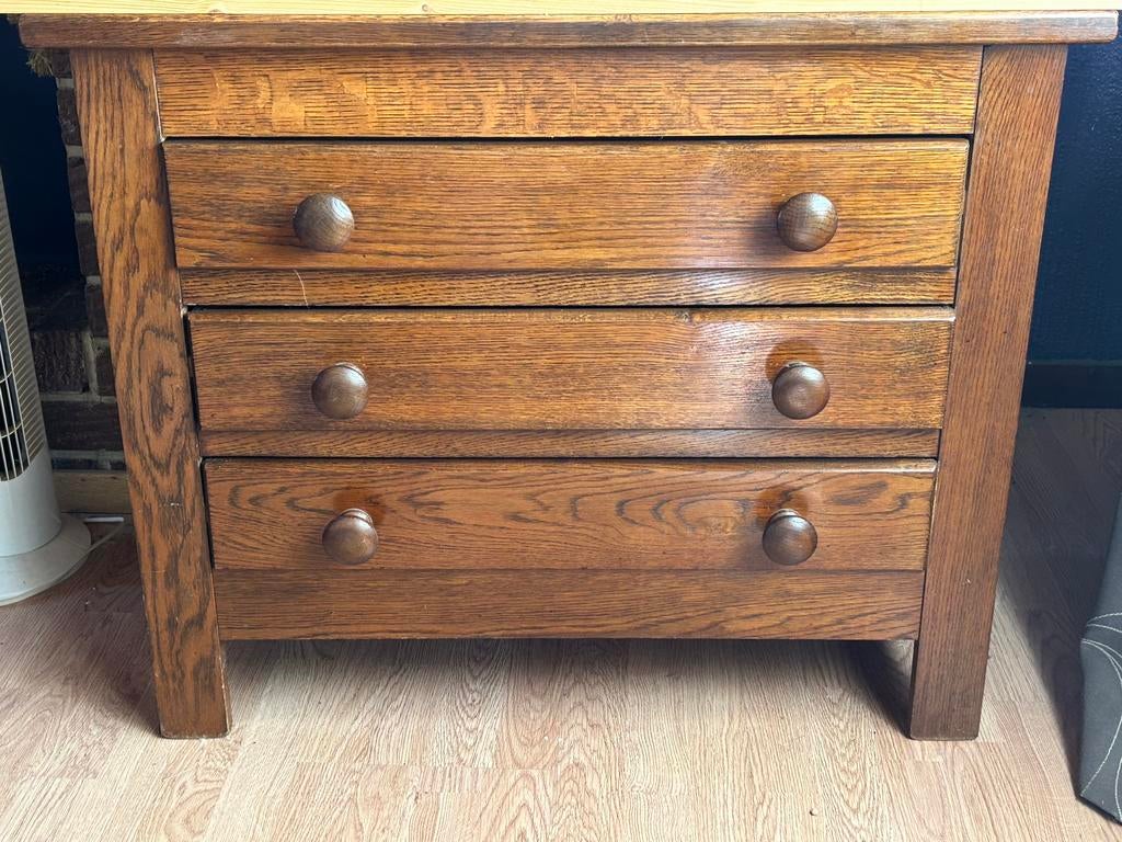 Commode 3 tiroirs, 3 ou 4 tiroirs, Enlèvement, Utilisé, Chêne