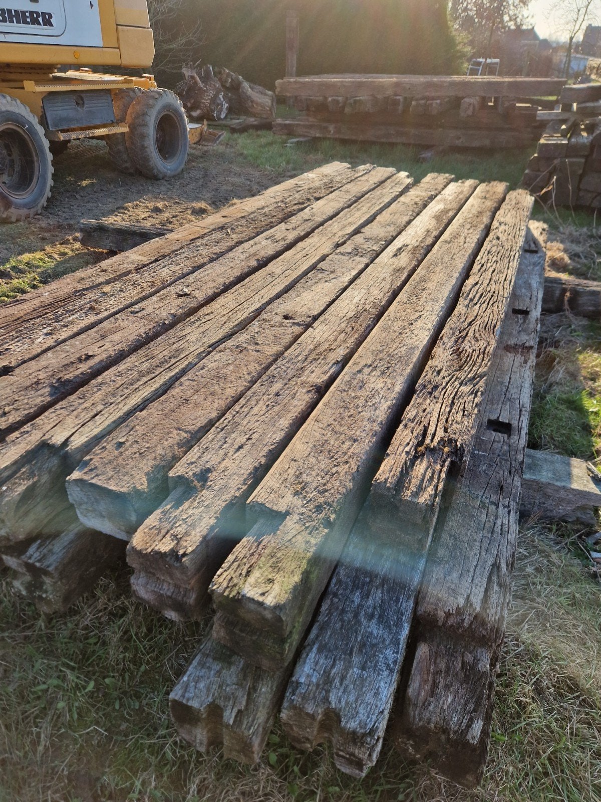 Azobe hardhouten balken 20 x 20 cm, Tuin en Terras, Ophalen, Balken, Hardhout