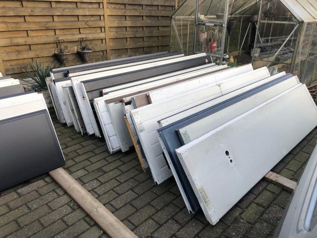 Ex garage poort secties, Doe-het-zelf en Bouw, Ophalen, Gebruikt