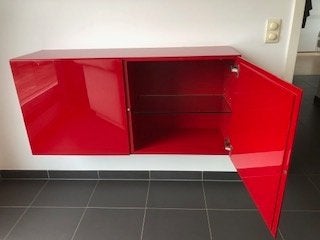Barkast rood gelakt, Ophalen