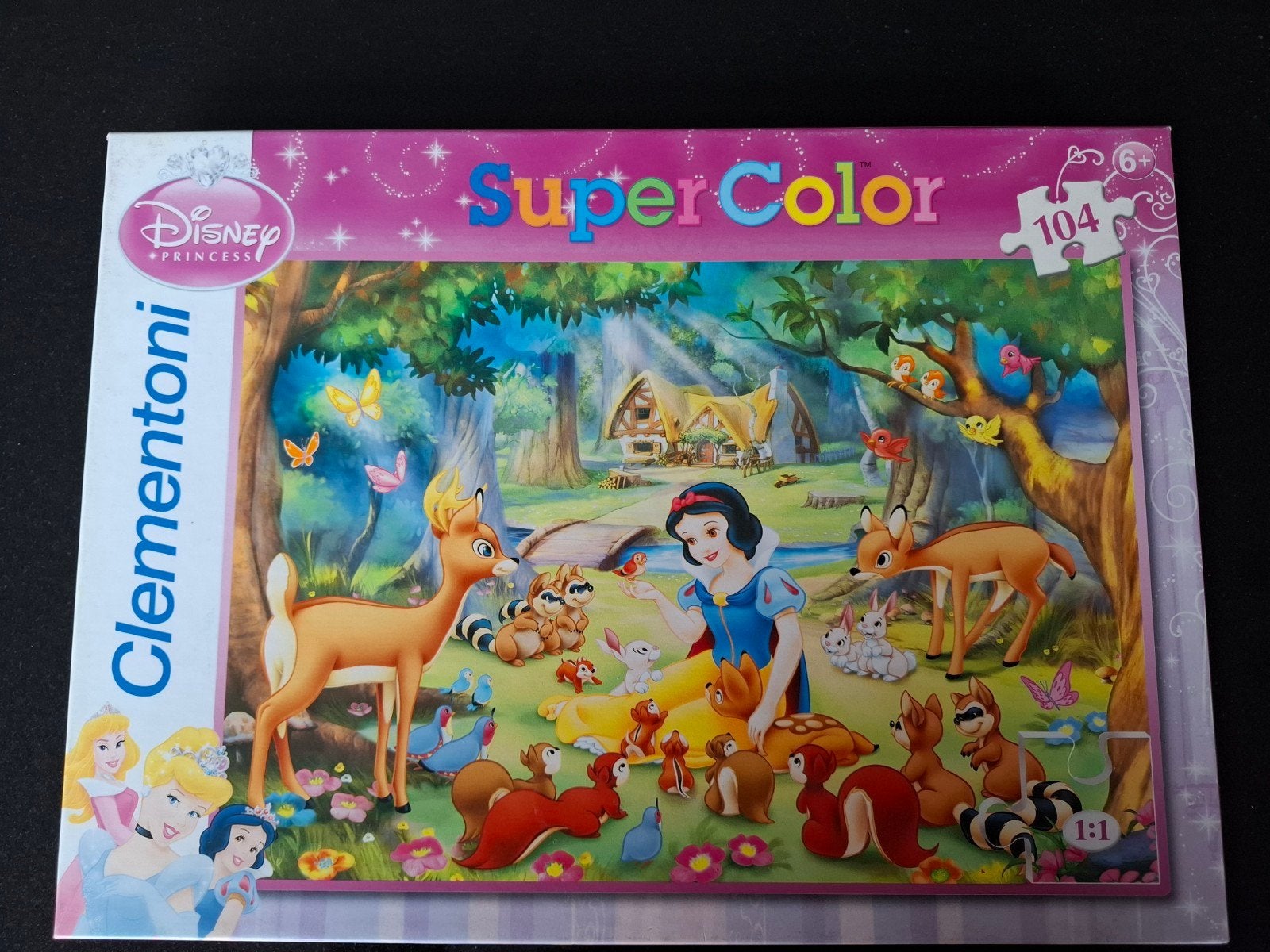 puzzel Disney Princess - Sneeuwwitje - 104 stukken, Kinderen en Baby's, Ophalen of Verzenden, Meer dan 50 stukjes, Zo goed als nieuw