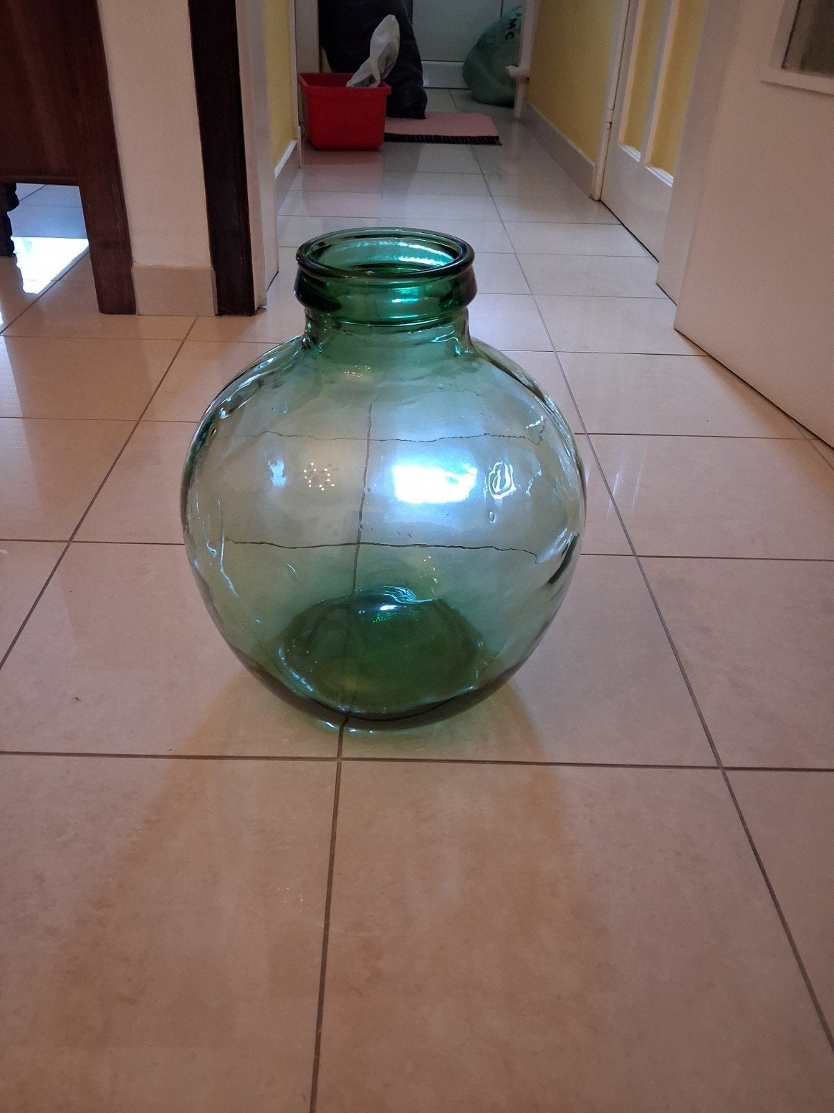 bouteille  vase verre vert, Antiek en Kunst, Antiek | Vazen, Ophalen of Verzenden