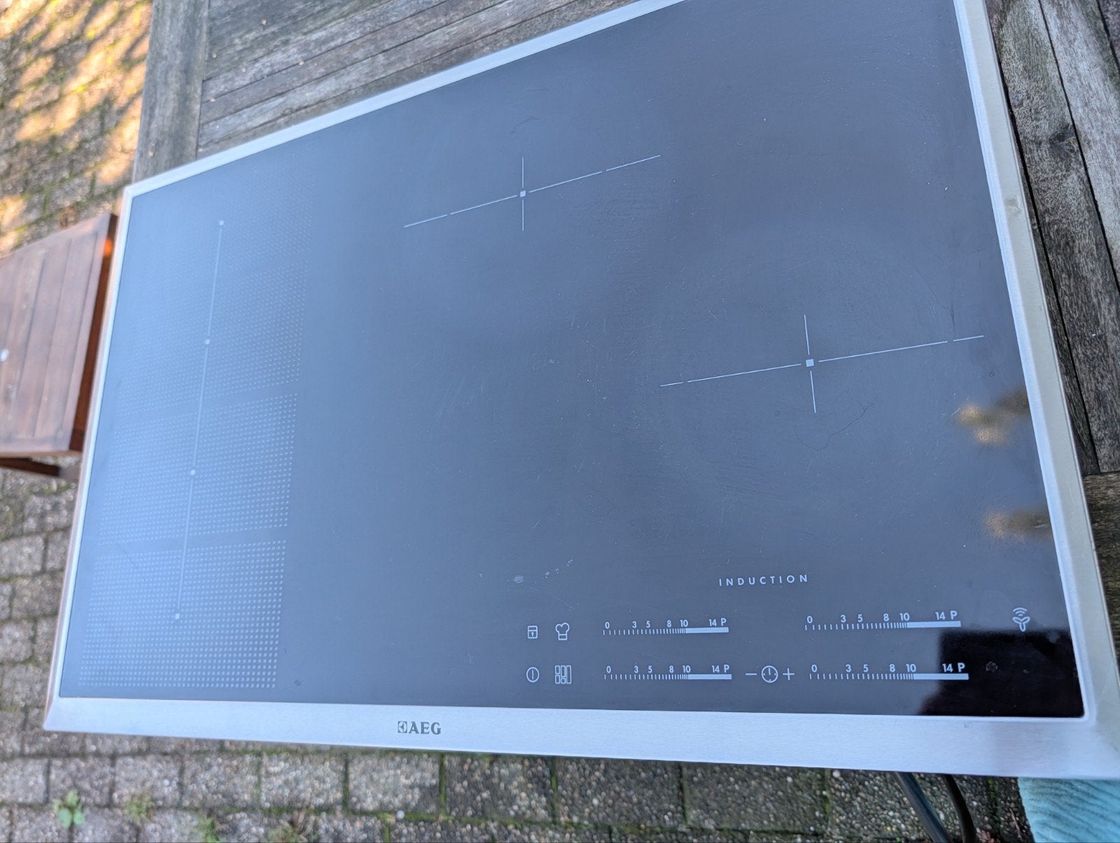 inductiekookplaat AEG 4 kookzones, Elektronische apparatuur, Ophalen, 4 kookzones, Zo goed als nieuw, Inbouw