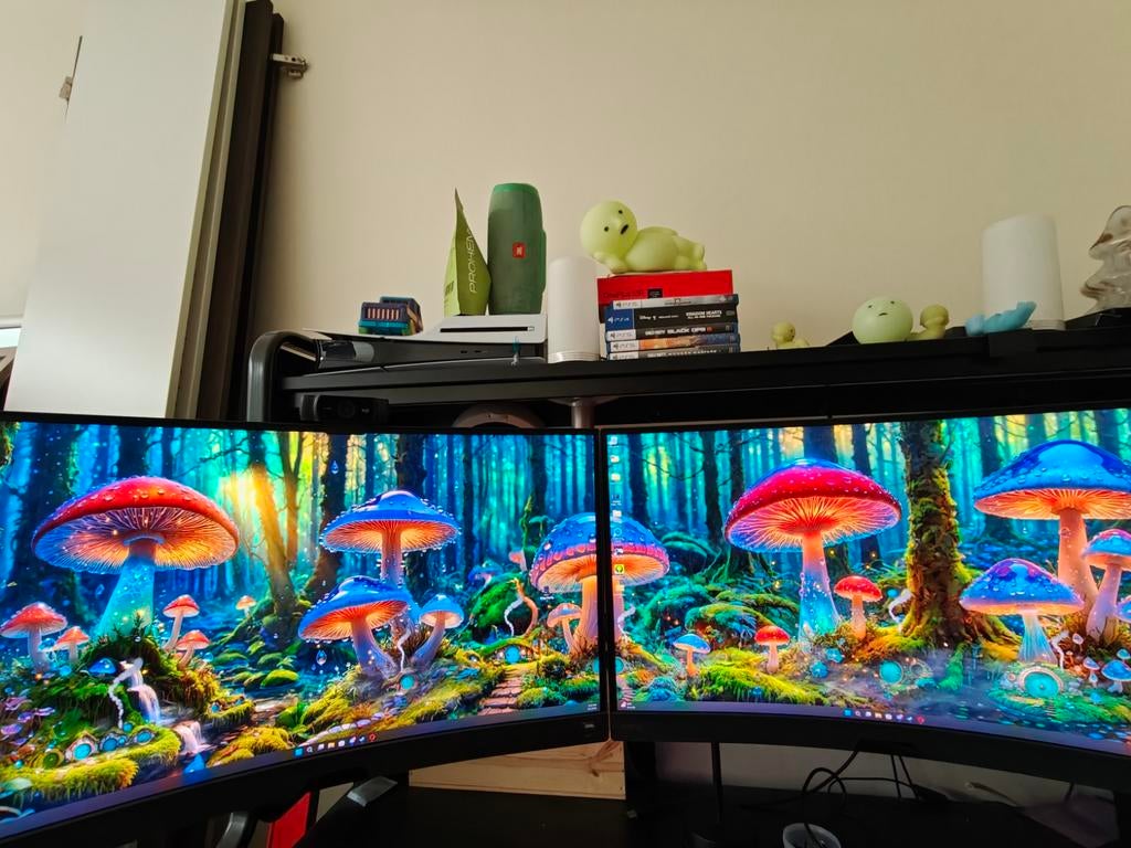 2X 165hz BenQ Mobiuz 2710r monitor, Gebruikt, HDMI, In hoogte verstelbaar, Ophalen