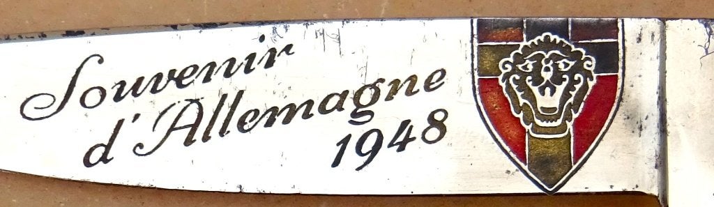 MILITARIA RARE COUTEAU NICKER SOLINGEN ABL 1948 ARMEE BELGE, Collections, Enlèvement ou Envoi, Armée de terre, Couteau ou Poignard