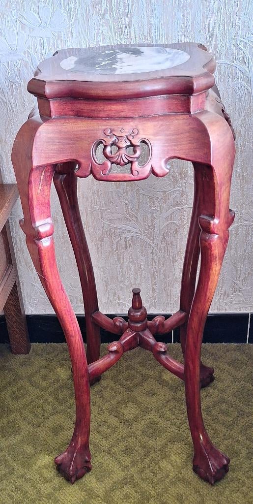 Chinese bijzettafel, Ophalen, Rond, Zo goed als nieuw, 60 cm of meer