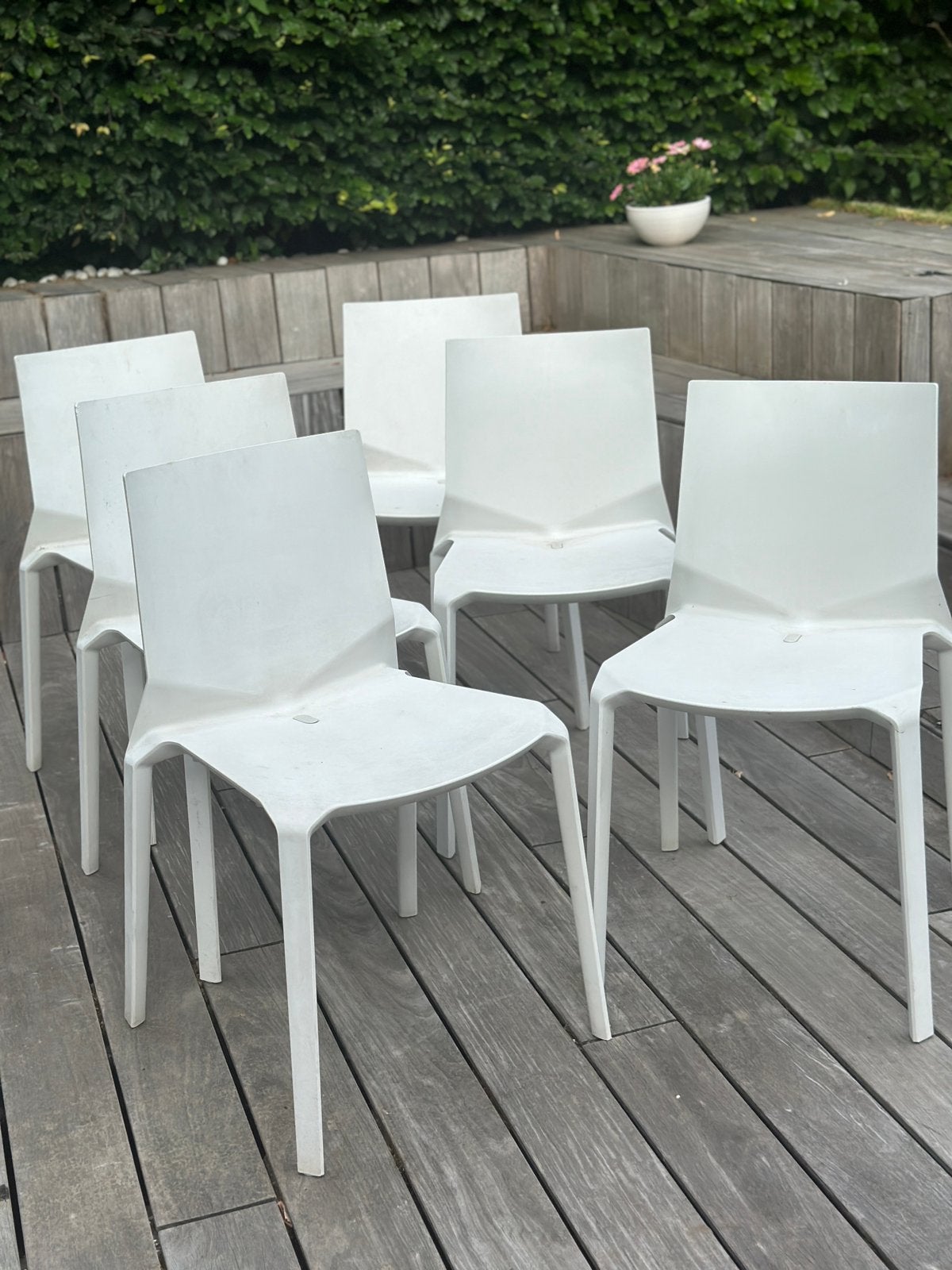 Kristalia Plana witte designstoel – stapelbaar, Ophalen, Gebruikt, Kunststof, Stapelbaar