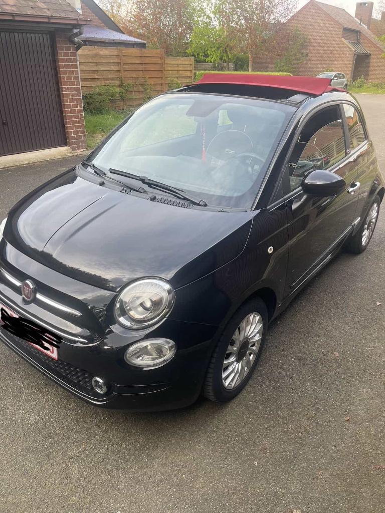 Fiat 500c cabrio hybride 2021, Stof, Cabriolet, Zwart, Grijs