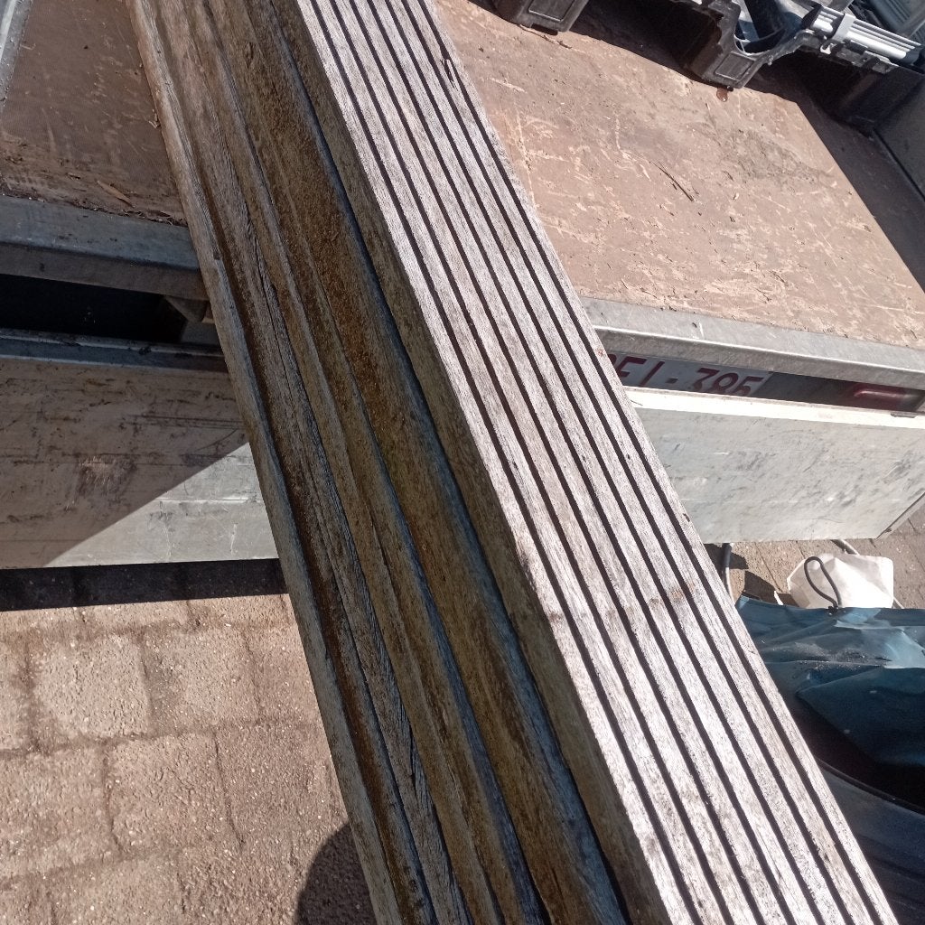 bankirai planken, Tuin en Terras, Palen, Balken en Planken, Ophalen, Gebruikt, Planken, Hardhout