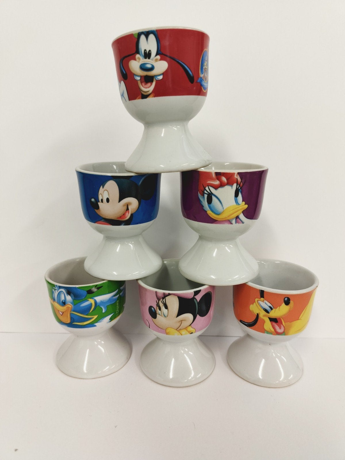 6 eierdopjes Disney, jubileum 15j Disneyland, Verzamelen, Ophalen of Verzenden
