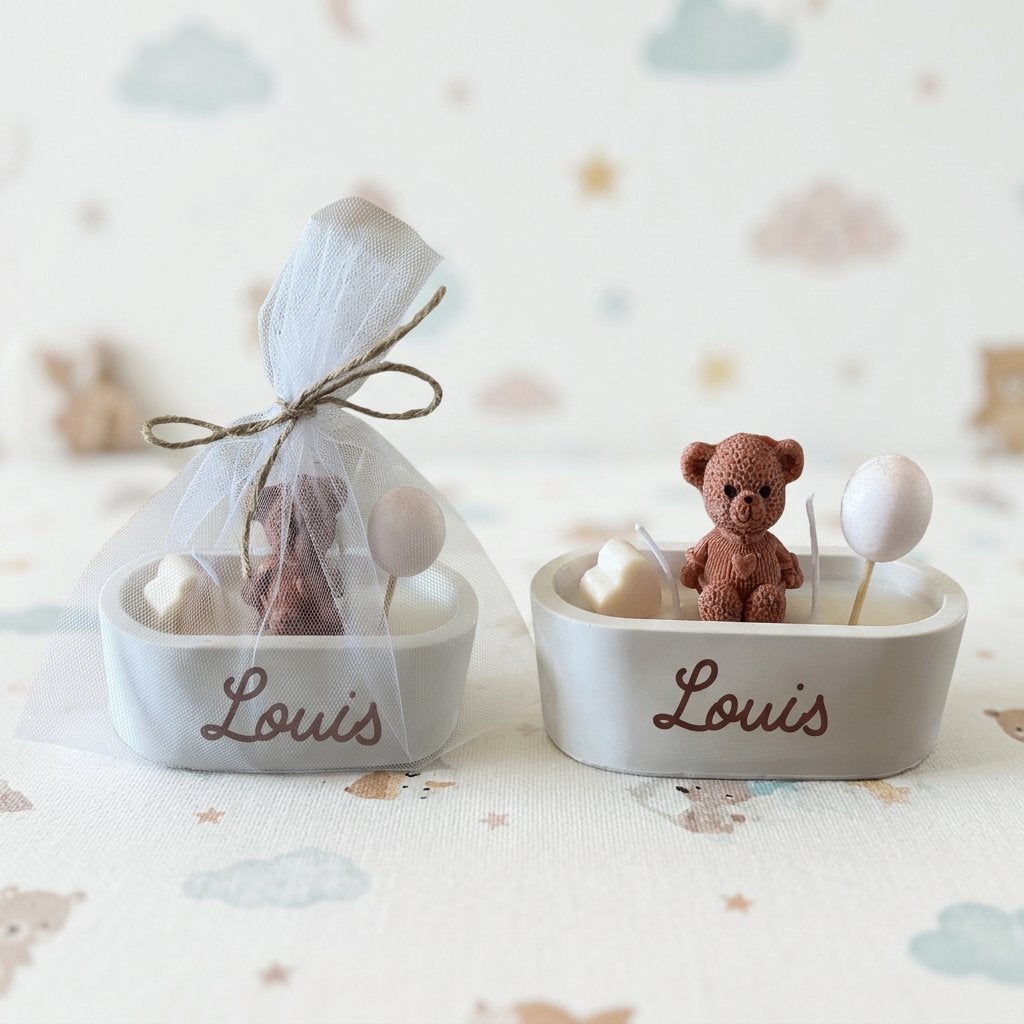 Bougie personnalisée – Naissance, Baptême & Baby Shower, Ophalen of Verzenden, Nieuw, Kraamcadeau