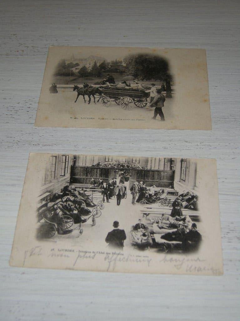 OOSTAKKER Lourdes 2 cartes postales anciennes, Collections, Enlèvement ou Envoi, Avant 1920