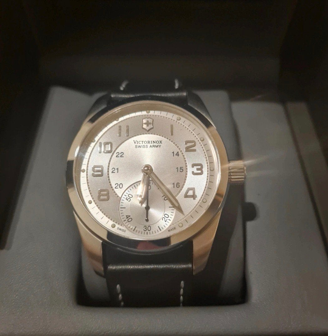 Victorinox Swiss Army V.25152 – Ambassador XL Mechanical – G, Overige merken, Leer, Staal, Polshorloge