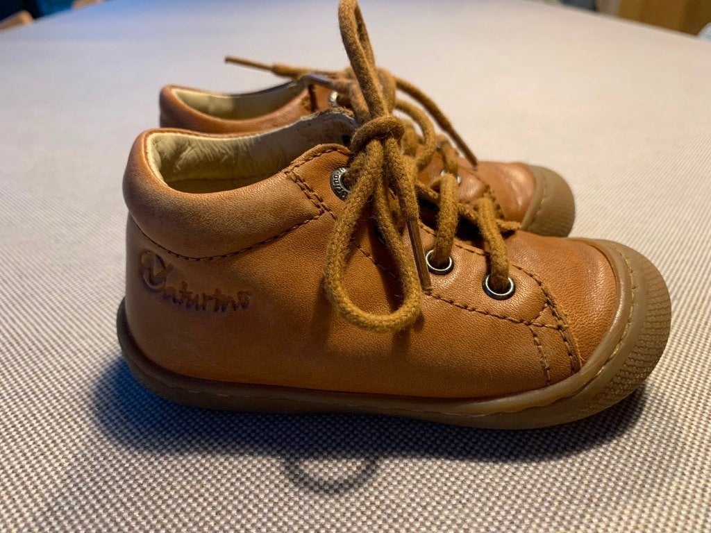 Naturino eerste stapschoentjes maat 21 – cognac leer, Garçon ou Fille, Bottines, Enlèvement, Utilisé