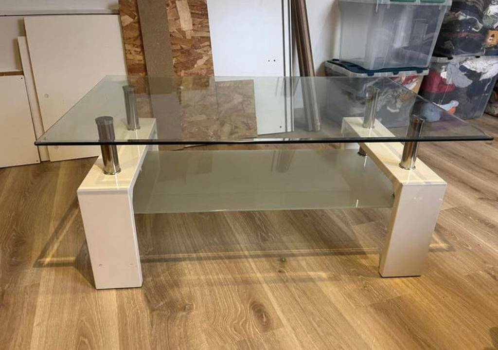 Table de salon en verre 100x60x46, Maison & Meubles, Mobilier complet, Enlèvement