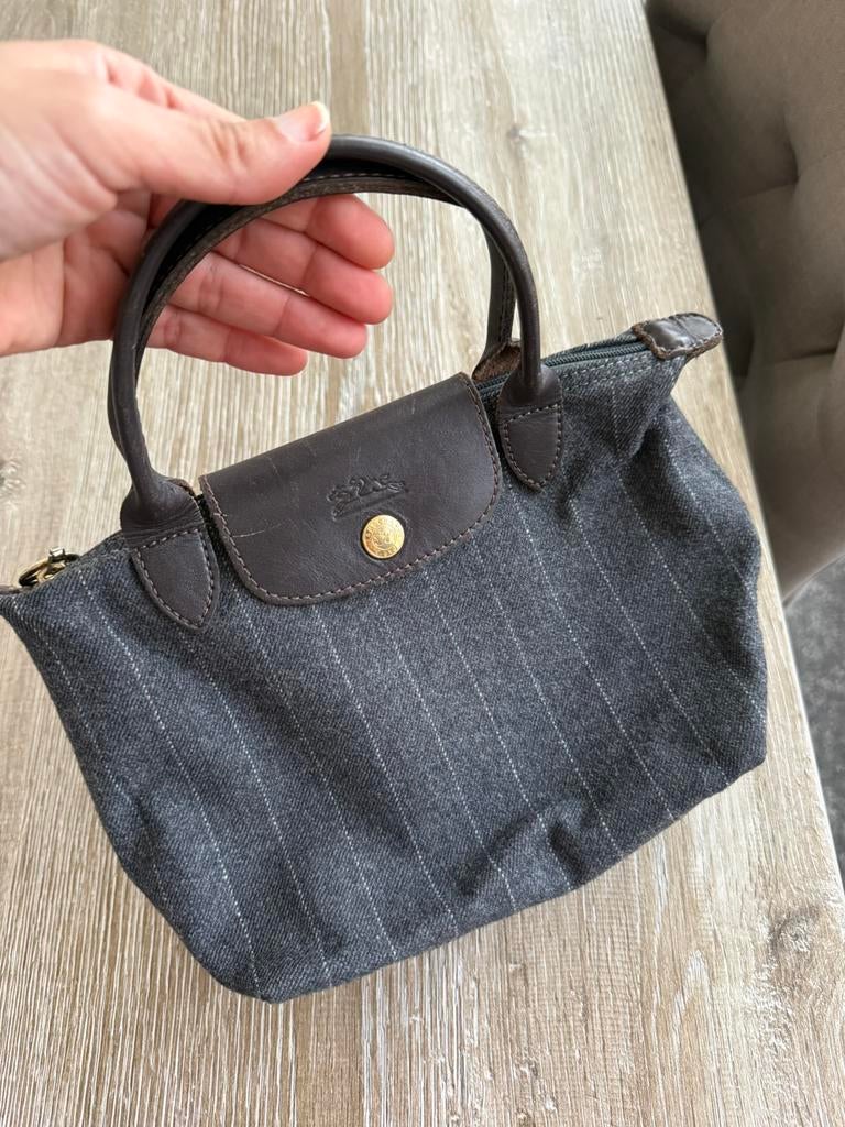 Mini longchamp, Enlèvement, Comme neuf, Gris, Sac à main