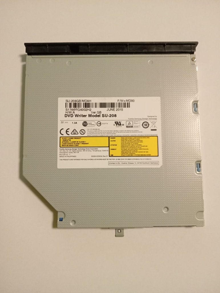 Graveur DVD slim SATA Toshiba Samsung SU-208GB, Informatique & Logiciels, Enlèvement ou Envoi, Cd, Reconditionné, Interne
