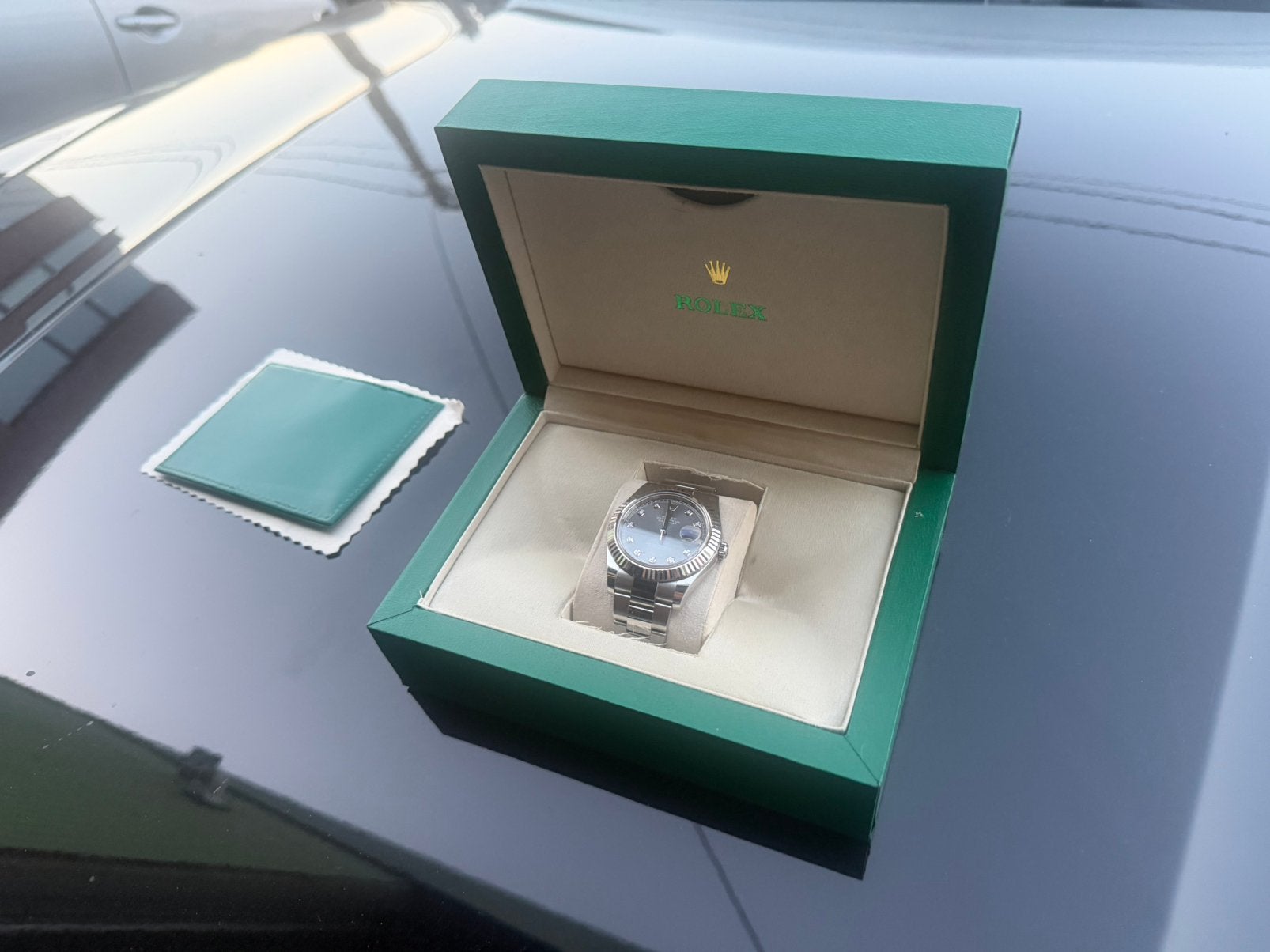 Rolex Datejust 41 Diamond original 2017 Comme neuf, Enlèvement, Comme neuf, Rolex