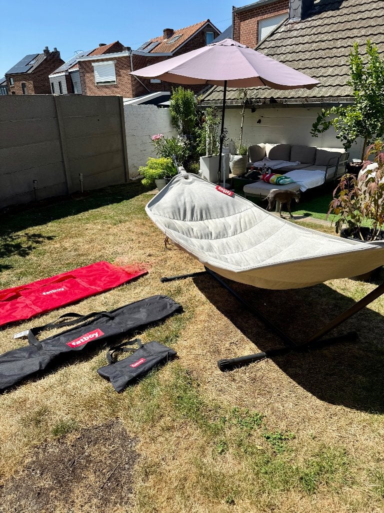 Hamac Fatboy Headdemock Superb, Jardin & Terrasse, Hamacs, Comme neuf, Multi-personne, Avec support, Pliant, Pliable, Extérieur