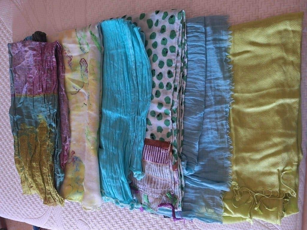 6 Sjaals, Kleding | Dames, Ophalen of Verzenden, Gedragen