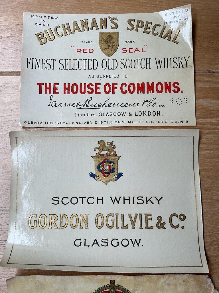 Oude whisky etiketten, Ophalen, Zo goed als nieuw
