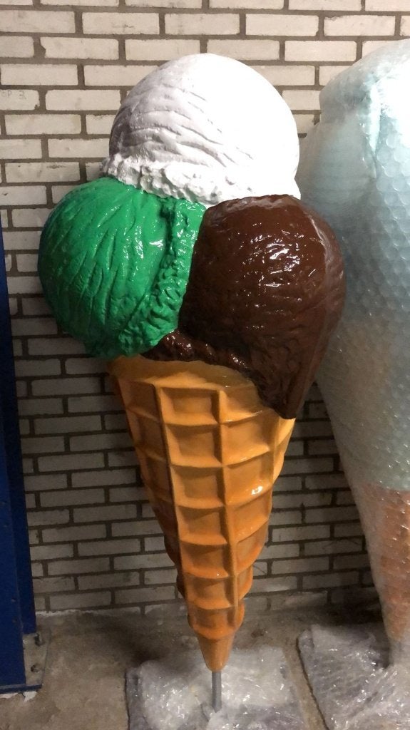 IJs beeld verrijdbaar  - Hoogte 180 cm - schepijs, Verzamelen, Ophalen, Nieuw