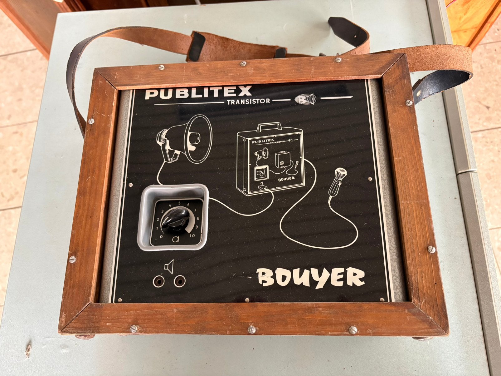 Bouyer Publitex Transistor + HP Norske Vintage versterker, Antiek en Kunst, Ophalen of Verzenden