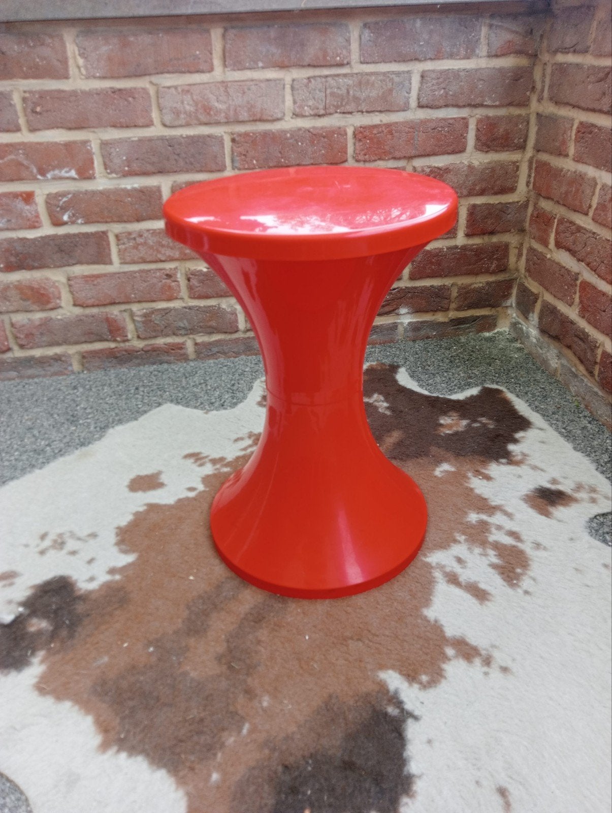 Tabouret Tamtam vintage (couleur rouge) années 70, Objet, Rouge, Plastique, Enlèvement