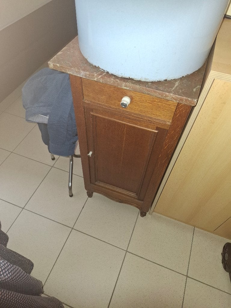 Kast met marmer blad, Antiek en Kunst, Ophalen of Verzenden