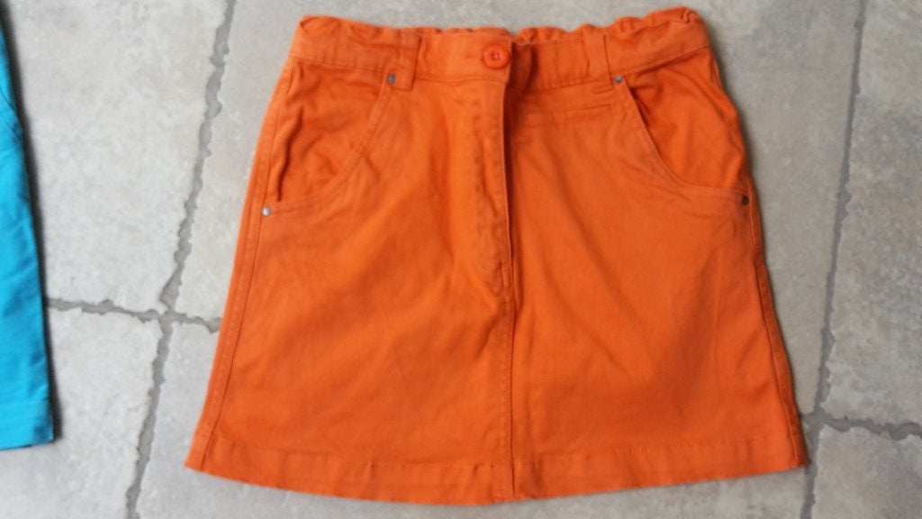 Mooie oranje rok mt 152, Meisje, Ophalen of Verzenden, Zo goed als nieuw, Jurk of Rok