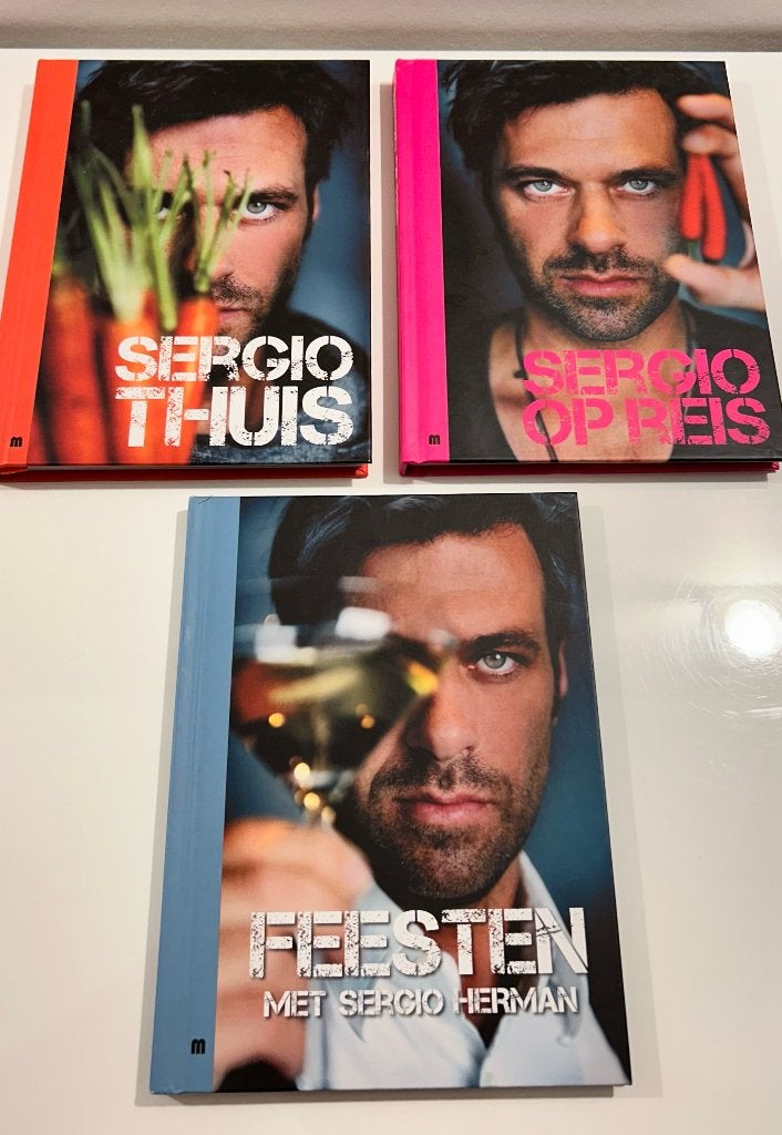 Sergio Herman: Thuis / Op reis / Feesten (3 boeken), Enlèvement ou Envoi, Comme neuf, Sergio Herman