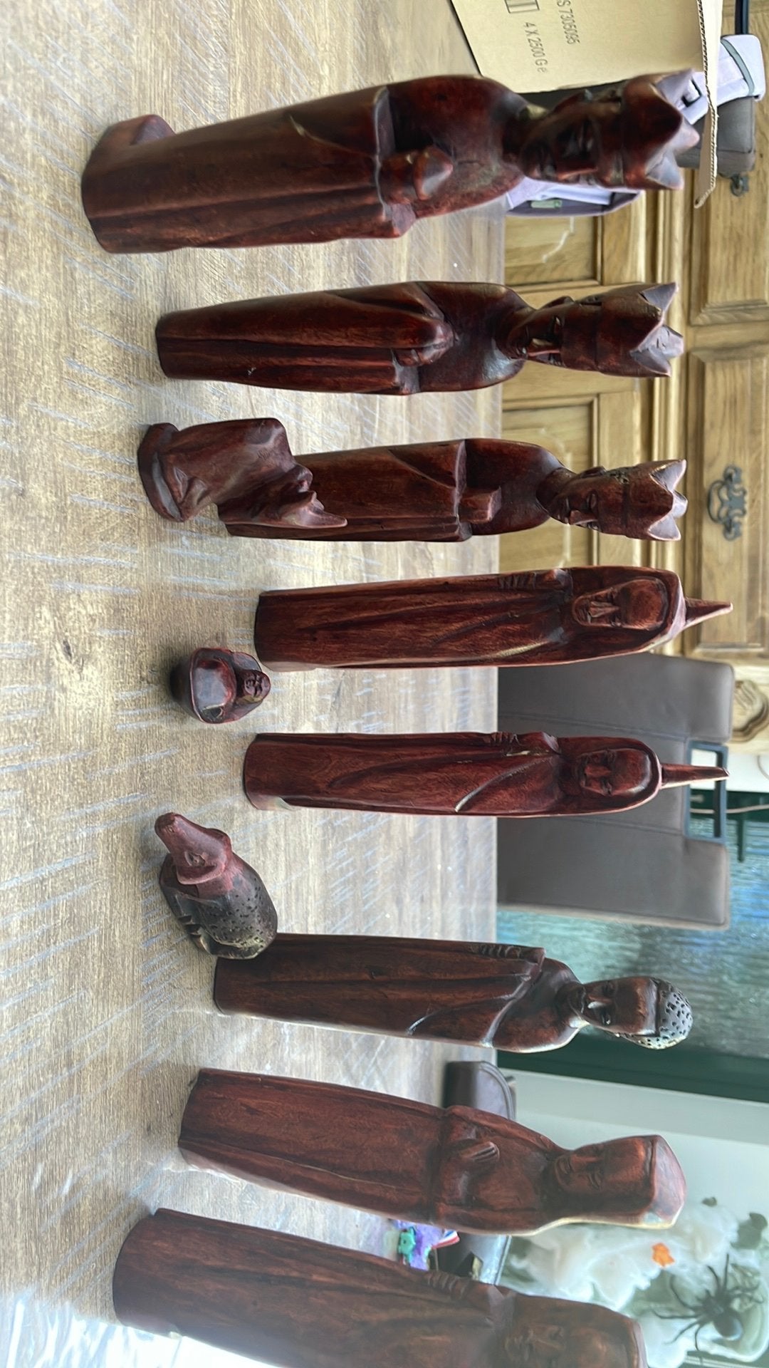 11 delige houten beeldjes kersstal, Collections, Enlèvement ou Envoi, Comme neuf