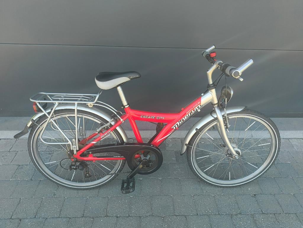 24 inch alu kinderfiets Minerva Escape City, Fietsen en Brommers, Ophalen, Velgrem, Versnellingen, Minerva