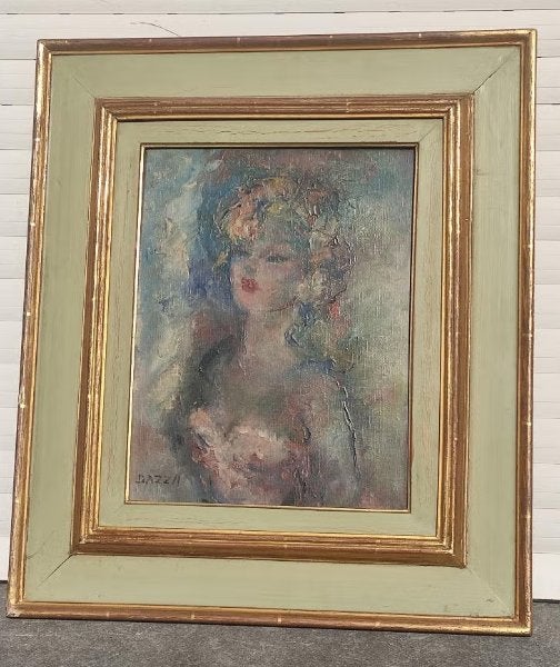 huile sur toile femme signe dazza, Enlèvement ou Envoi, Toile