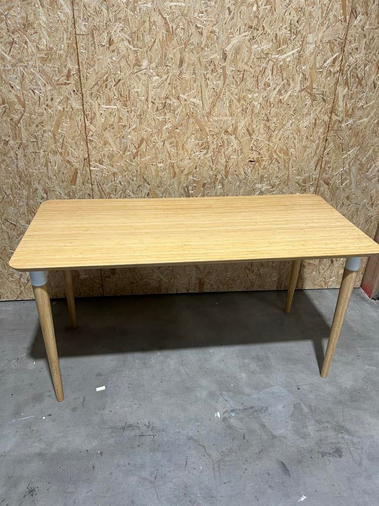 Table à manger en bambou - Super état, Enlèvement ou Envoi, Comme neuf, Rectangulaire, Autres matériaux