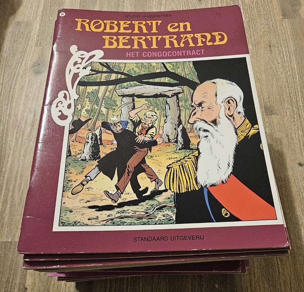 Strips Robert en Bertand lot 55 stuks, Plusieurs BD, Enlèvement ou Envoi, Utilisé, Willy Vandersteen