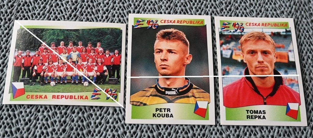 Panini/Europe '96/République tchèque/Dos noir/11 pièces, Envoi, Comme neuf, Affiche, Image ou Autocollant