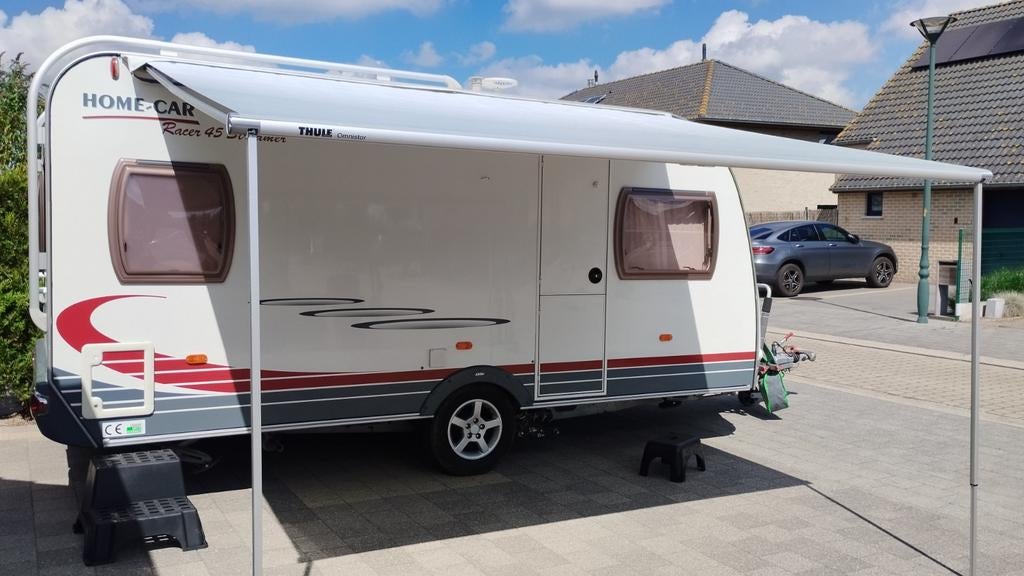 Caravan Home car racer 45 streamer in zeer goede staat., Particulier, Mover