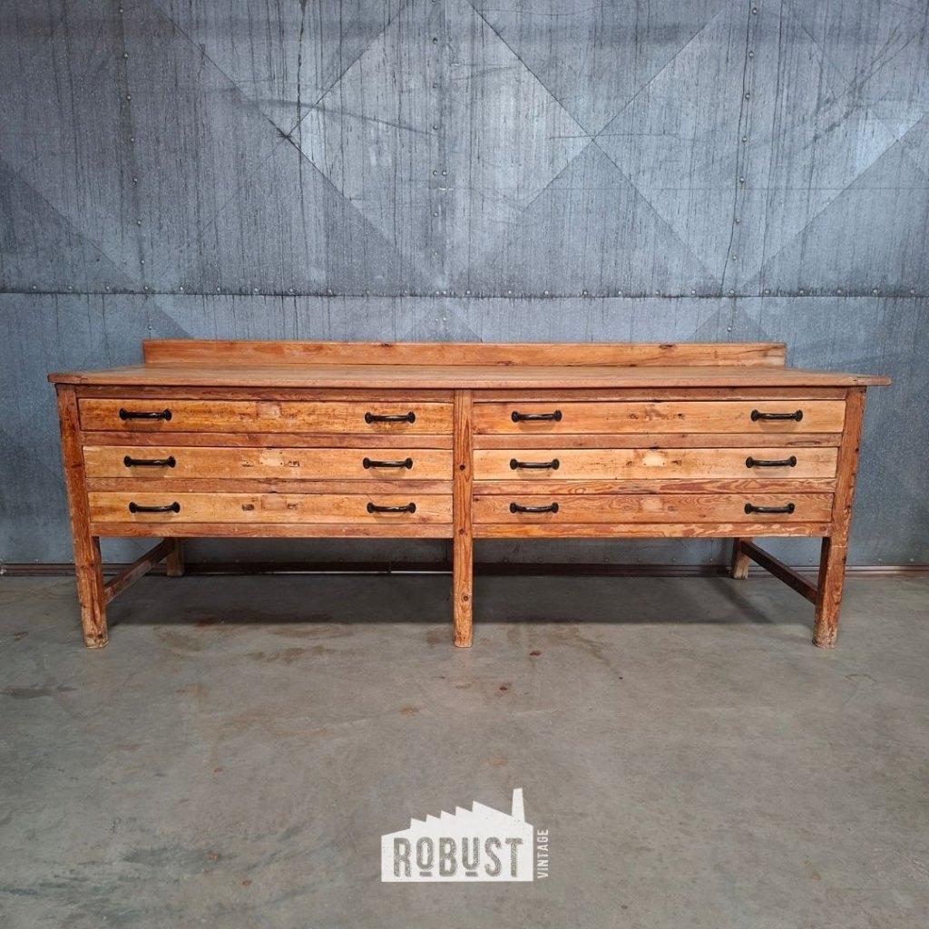 Table de boulangerie | îlot de cuisine | établi en hêtre, Maison & Meubles, 200 cm ou plus, Enlèvement ou Envoi, Moins de 100 cm