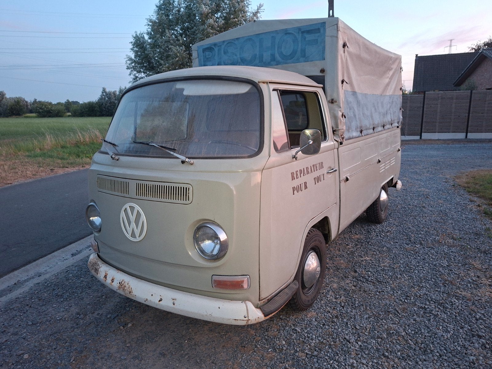 Vw t2a pic up, Auto's, Oldtimers, Beige, Volkswagen, Beige, Bedrijf