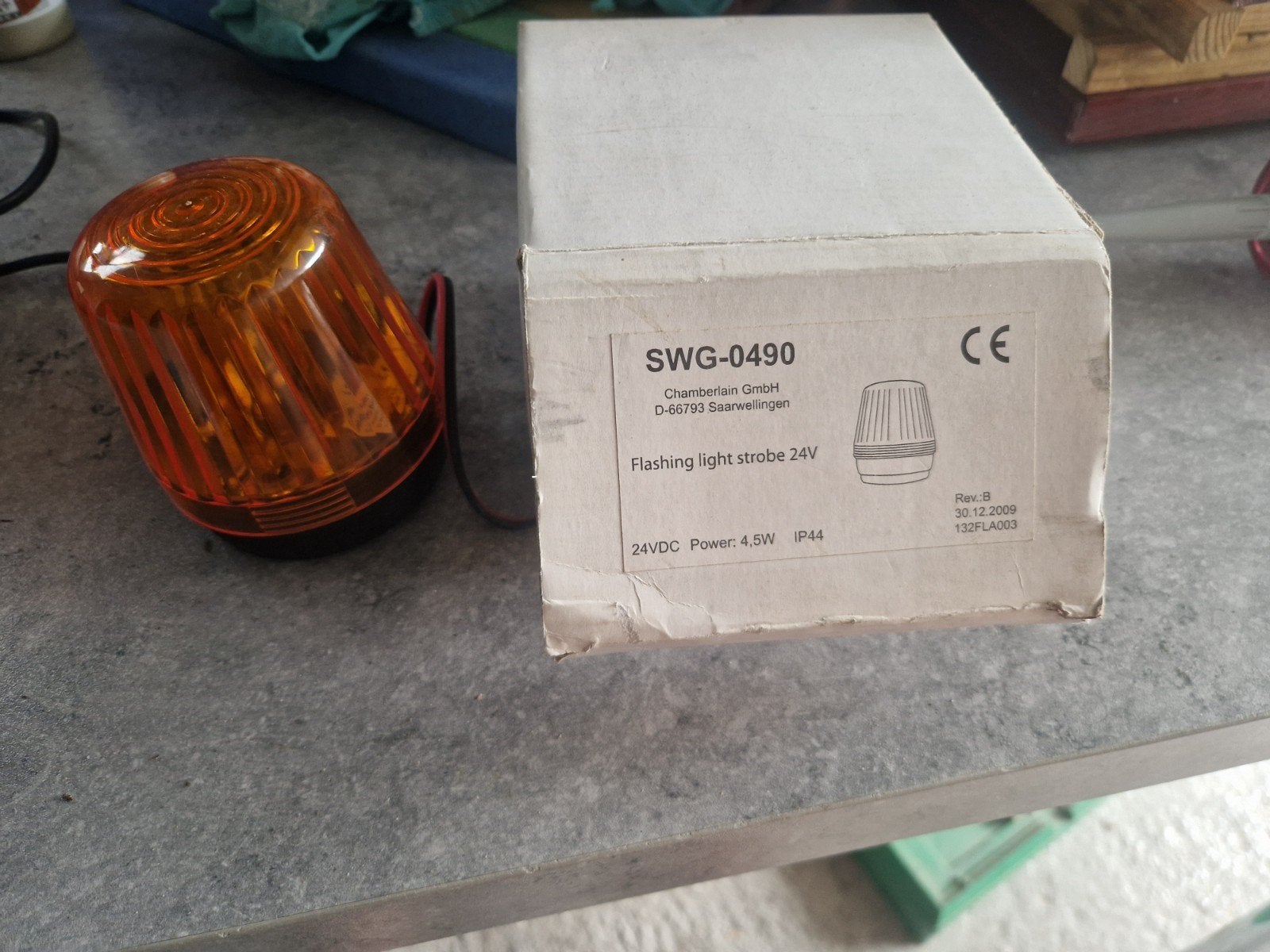 meld flitslamp, Ophalen