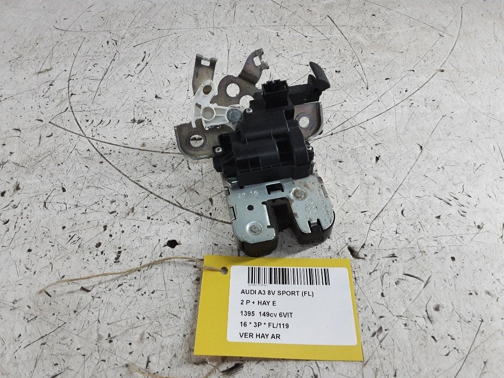 SERRURE COFFRE Audi A3 (8V1 / 8VK) (8R0827505A), Auto-Union-Straße  1,
85057  Ingolstadt, DE, Info@audi.de, Haillon arrière, Audi