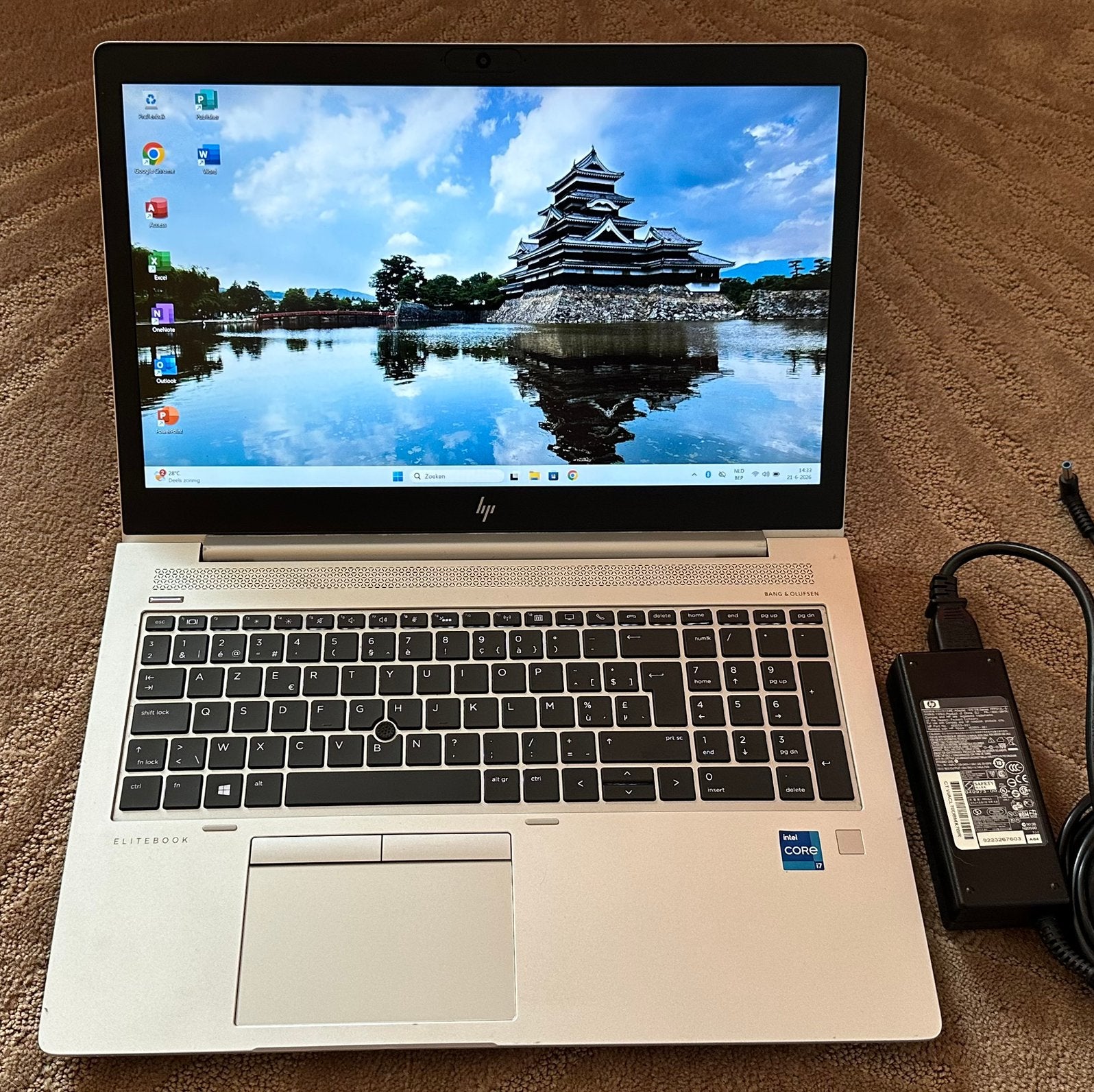 Mooie 15.6”Full Hd Hp EliteBook/i7-8550U/16gb ddr4/256gb ssd, Computers en Software, Laptop-opladers, Ophalen, Zo goed als nieuw