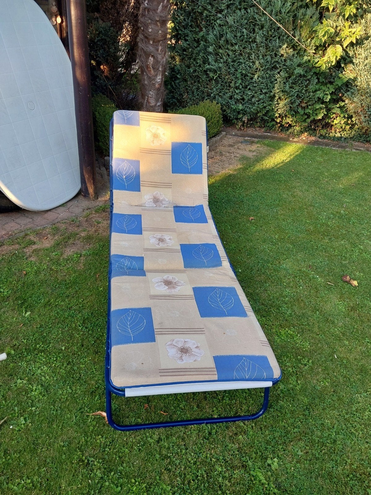 Ligbed, Tuin en Terras, Ophalen, Zo goed als nieuw, Aluminium, Inklapbaar