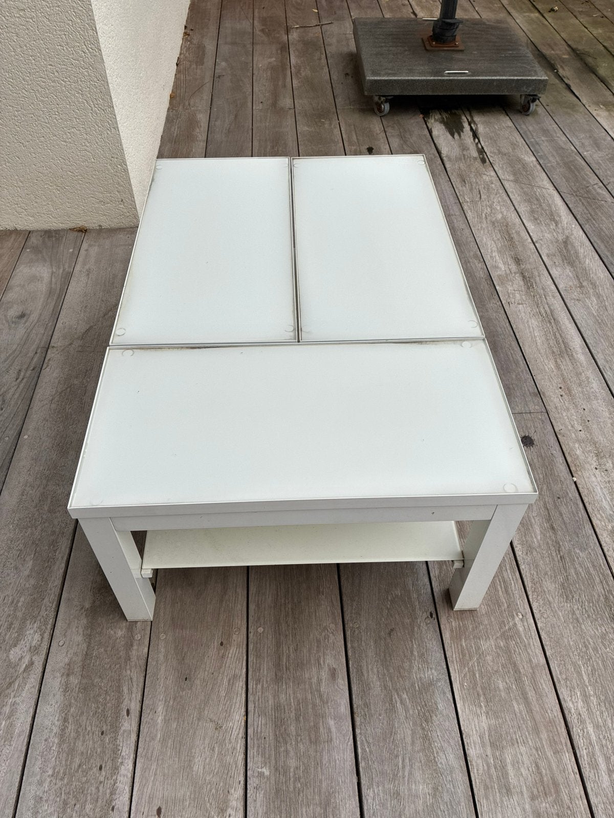 Zeer degelijke salon tafel voor in de Lounge, Huis en Inrichting, Ophalen, Gebruikt, Glas, Modern