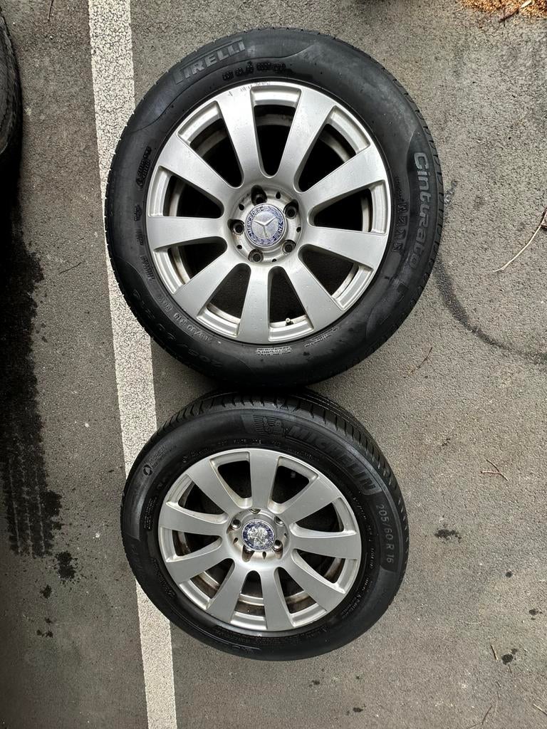 4 jantes +pneus mercedes w212, Autos : Pièces & Accessoires, Pneus & Jantes, Pneus et Jantes, 16 pouces, Véhicule de tourisme