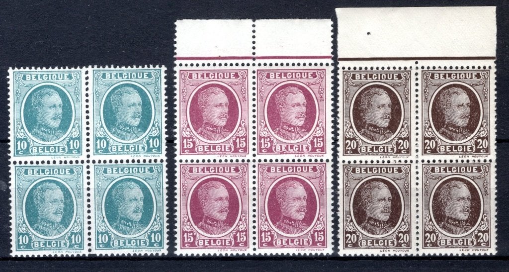 194/196 MNH 1922 - Z.M. Koning Albert 1 (4 stuks), Verzenden, Postfris, Postfris