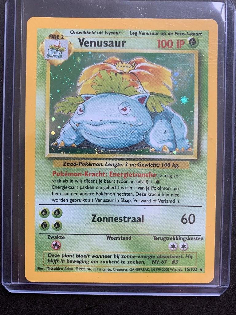 Venusaur (BS 15) NL - EX, Ophalen of Verzenden, Zo goed als nieuw, Losse kaart, Foil