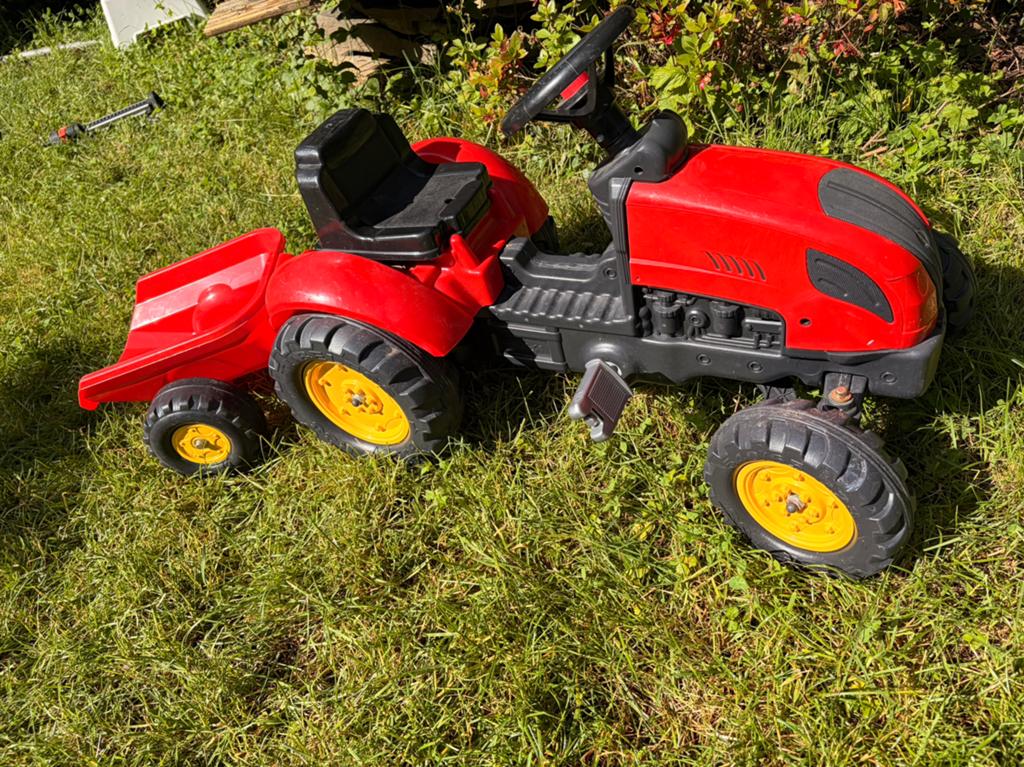 Tracteur à pédales remorque jouet - kids ride-on tractor, Enlèvement, Utilisé